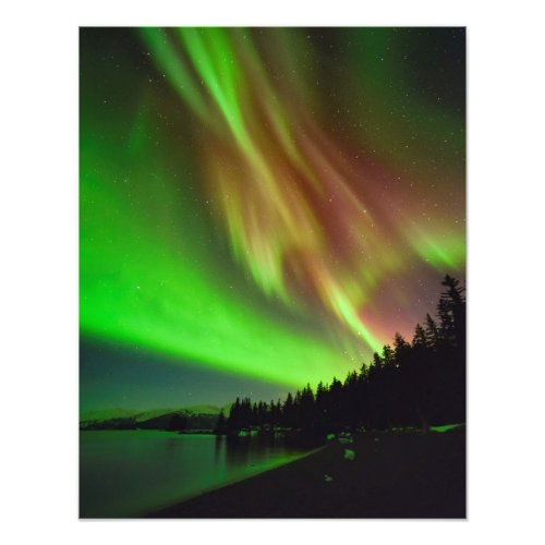 Burgundy Aurora Photo Print