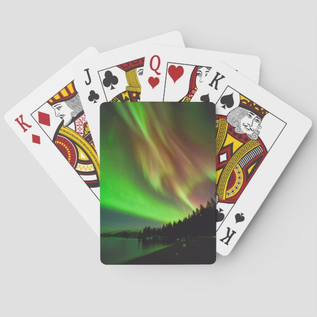 Burgundy Aurora Poker Cards (Back)