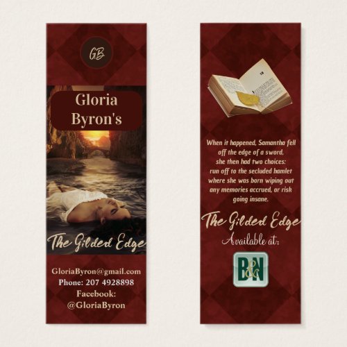 Burgundy Authors Promotional Material Bookmarks