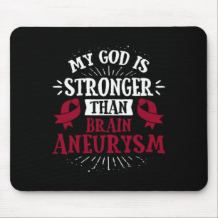 Burgundy Awareness Ribbon - Brain Aneurysm Mouse Pad