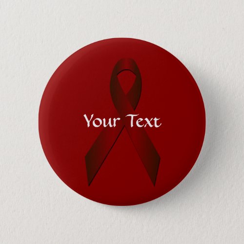 Burgundy Awareness Ribbon Button Template