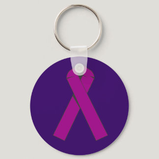 Burgundy Awareness Ribbon Products Keychain