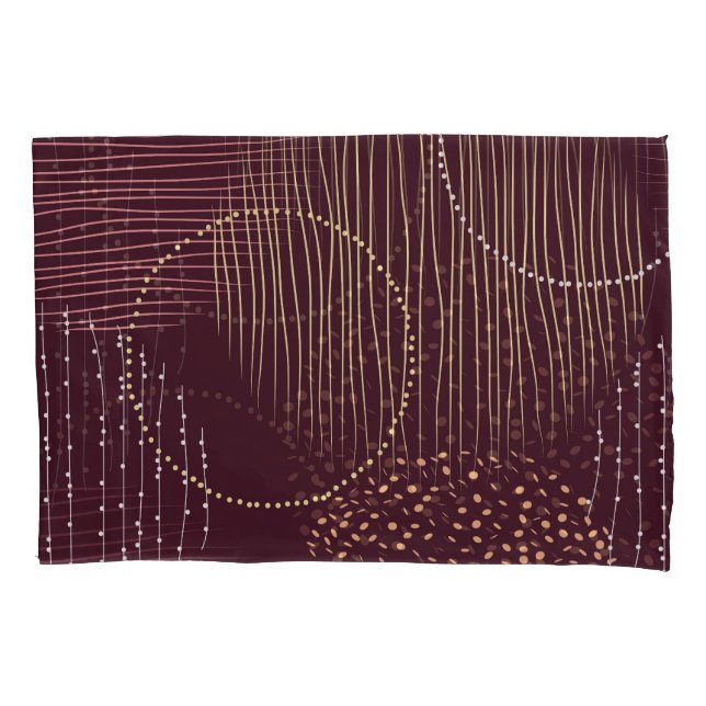 Burgundy background, circle seamless pattern. pillow case (Front)