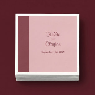 Burgundy Bar Minimalist Modern Napkins