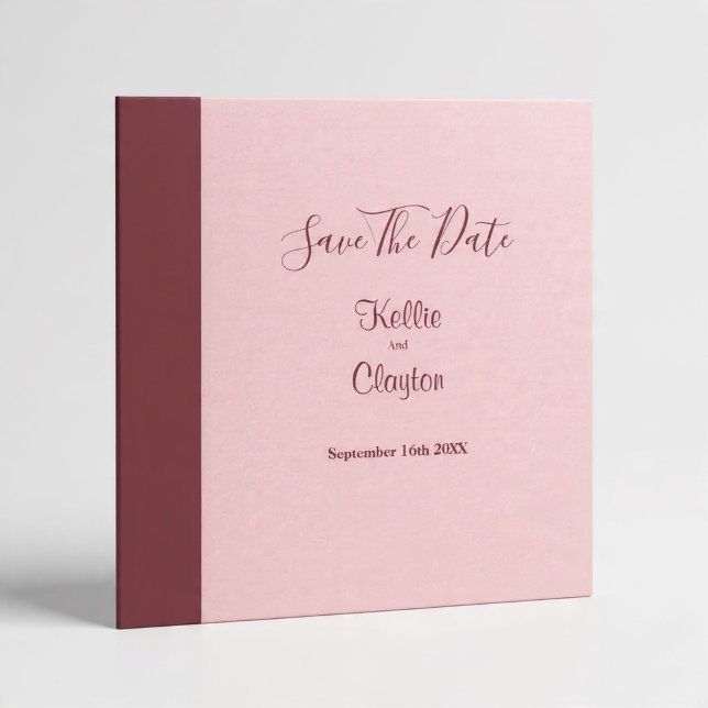 Burgundy Bar Save The Date Invitation (Creator Uploaded)