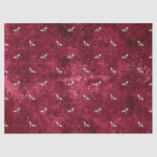 Burgundy Bee Series Design Fourteen Tissue Paper