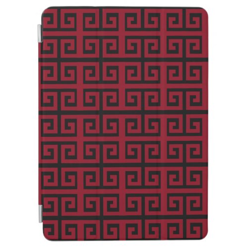 Burgundy  Black Geometric Pattern iPad Air Cover