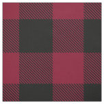 Burgundy Black XXL Buffalo Check Plaid Tartan Fabric