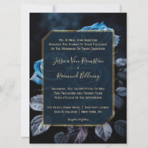 Burgundy Blue Roses Wedding