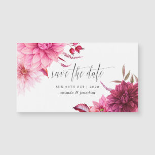 Burgundy & Blush Autumn Fall Wedding Save the Date