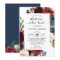 Burgundy Blush Blue Floral Modern Bridal Shower