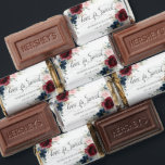 Burgundy Blush Blue Floral Wedding Love is Sweet  Hershey's Miniatures<br><div class="desc">These Hershey's Miniature Chocolate Bars are the perfect favors for wedding and bridal shower!  Featuring pretty burgundy,  blush,  blue floral and greenery with a "love is sweet" heading.  Matching items available in store!  (c) The Happy Cat Studio.</div>