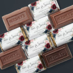 Burgundy Blush Blue Floral Wedding Love is Sweet  Hershey's Miniatures<br><div class="desc">These Hershey's Miniature Chocolate Bars are the perfect favors for wedding and bridal shower!  Featuring pretty burgundy,  blush,  blue floral and greenery with a "love is sweet" heading.  Matching items available in store!  (c) The Happy Cat Studio.</div>