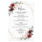 Burgundy Blush Botanical Geometric Wedding Menu