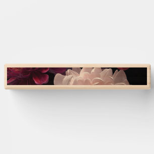 Burgundy & Blush Dahlia – Elegant Floral Art Topple Tower