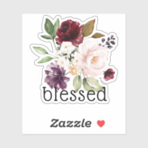 Burgundy Blush Eggplant Floral Blessed