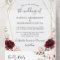 Burgundy Blush Floral And Gold Geometric Wedding