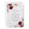 Burgundy Blush Floral And Gold Geometric Wedding