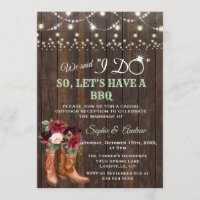 Burgundy Blush Floral Cowboy Boots After I DO BBQ