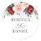 Burgundy Blush Floral Personalized Wedding
