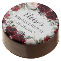 Burgundy Blush Floral Wedding Bridal Baby Shower Chocolate Covered Oreo