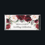 Burgundy Blush Floral Wedding Bridal Baby Shower  Hershey Bar Favors<br><div class="desc">Matching items available at our Zazzle store! (c) The Happy Cat Studio</div>