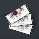 Burgundy Blush Floral Wedding Bridal Shower Sweet  Hershey Bar Favors<br><div class="desc">These Hershey's Chocolate Bars are the perfect favors for wedding and bridal shower! Featuring pretty burgundy,  blush floral and greenery with a "love is sweet" heading. Matching items available in store! (c) The Happy Cat Studio.</div>