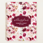 Burgundy & Blush Pink Chic Floral Wedding Plans Planner<br><div class="desc">Burgundy & Blush Pink Watercolor Floral Wedding Summer or Spring Flowers with Watercolor greenery, Modern and Script fonts, and elegant floral design. Trendy and Chic Wedding or any event Wedding Plans Planner! ~ Check my shop to see the entire wedding suite for this design!</div>