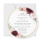 Burgundy Blush Pink Floral Gold Circle Wedding