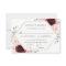 Burgundy Blush Pink Floral Greenery Wedding Meal 