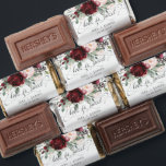 Burgundy Blush Pink Floral Wedding Love is Sweet  Hershey's Miniatures<br><div class="desc">These Hershey's Miniature Chocolate Bars are the perfect favors for wedding and bridal shower!  Featuring pretty burgundy,  blush floral and greenery with a "love is sweet" heading.  Matching items available in store!  (c) The Happy Cat Studio.</div>