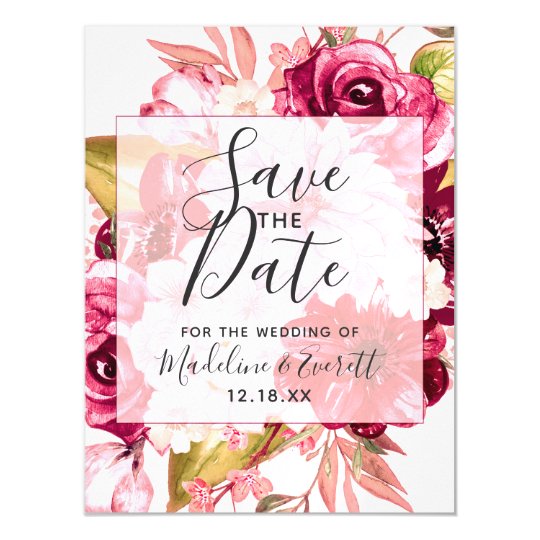 burgundy blush pink floral