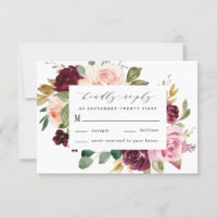 Burgundy Blush Pink Peach Gold Floral Boho Wedding