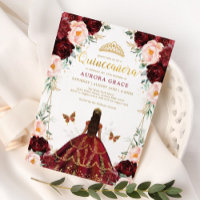 Burgundy Blush Quinceañera Princess Mis Quince