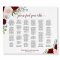 Burgundy & Blush Roses Alphabetical Seating Chart