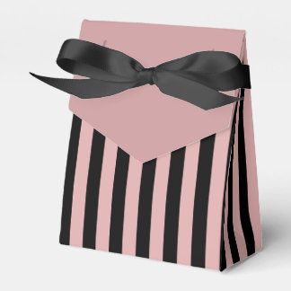 Burgundy & blush stripes favor box