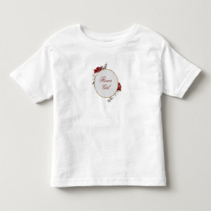 Burgundy Blush & White Roses Flower Girl T-Shirt