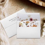Burgundy Boho Fall Floral Wedding Invitation Envelope<br><div class="desc">Burgundy Boho Floral Wedding Invitation Envelopes. Matching items in our store Cava party design</div>