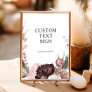 Burgundy Boho Floral Cards and Gifts Custom Sign