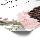Burgundy Boho Floral Cards and Gifts Sign (Corner)