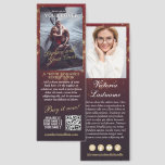 Burgundy Bokeh Romance Book Cover About the Author Bookmarks<br><div class="desc">Romantic promotional bookmark for a romance author or historical romance author promoting their newest book. Against a bokeh background in warm golden colors and deep burgundy, add your book cover, a tagline or short summary, and a QR code so your readers can easily find where to buy your book online....</div>
