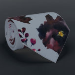 Burgundy Bordeaux Dusty Blue Elegant Wedding Neck Tie<br><div class="desc">An elegant deep burgundy bordeau red wedding neck tie featuring watercolor painted burgundy and dark bordeaux florals and greenery against a dusty blue background.</div>