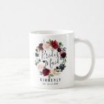 Burgundy Bouquet | Bridesmaid Coffee Mug<br><div class="desc">Burgundy Bouquet bridesmaid mugs for the special women by your side on your special day.</div>