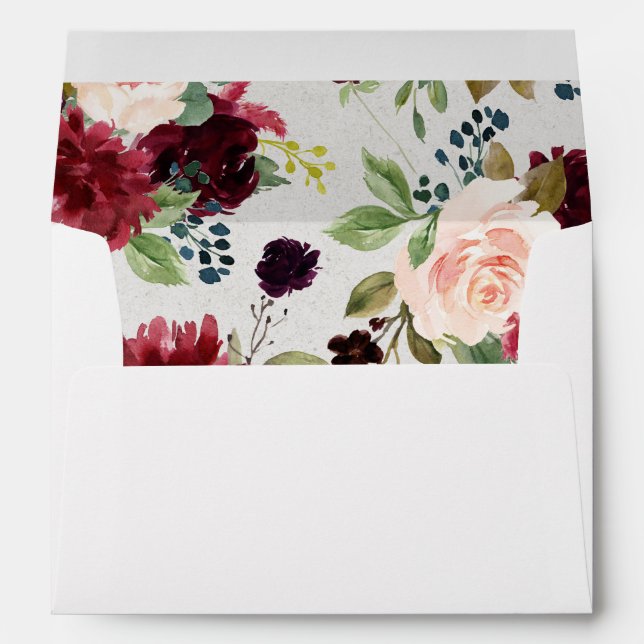 Burgundy Bouquet | Envelope (Back (Bottom))