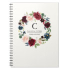 Burgundy Bouquet | Floral monogram