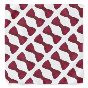 Burgundy Bow Bowtie Fashion Wedding Formal Prom Bandana