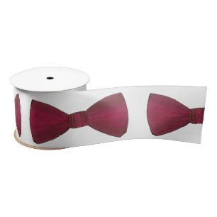 Burgundy Bow Tie Bowtie Groom Wedding Prom Ribbon