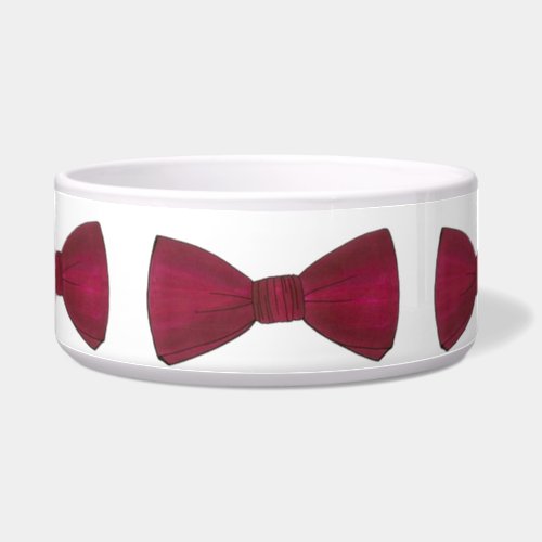 Burgundy Bow Tie Bowtie Menswear Formal Dog Bowl