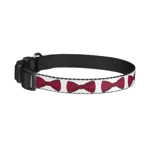 Burgundy Bow Tie Bowtie Menswear Formal Dog Collar