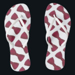 Burgundy Bow Tie Bowtie Wedding Prom Flip Flops<br><div class="desc">Features an original marker illustration of a burgundy bow tie. Perfect for weddings,  engagements,  proms,  anniversaries,  and other celebrations.

Designer is available to create and upload custom designs to match the colors and themes of your wedding or event--click "Ask this Designer" to begin the design process!</div>